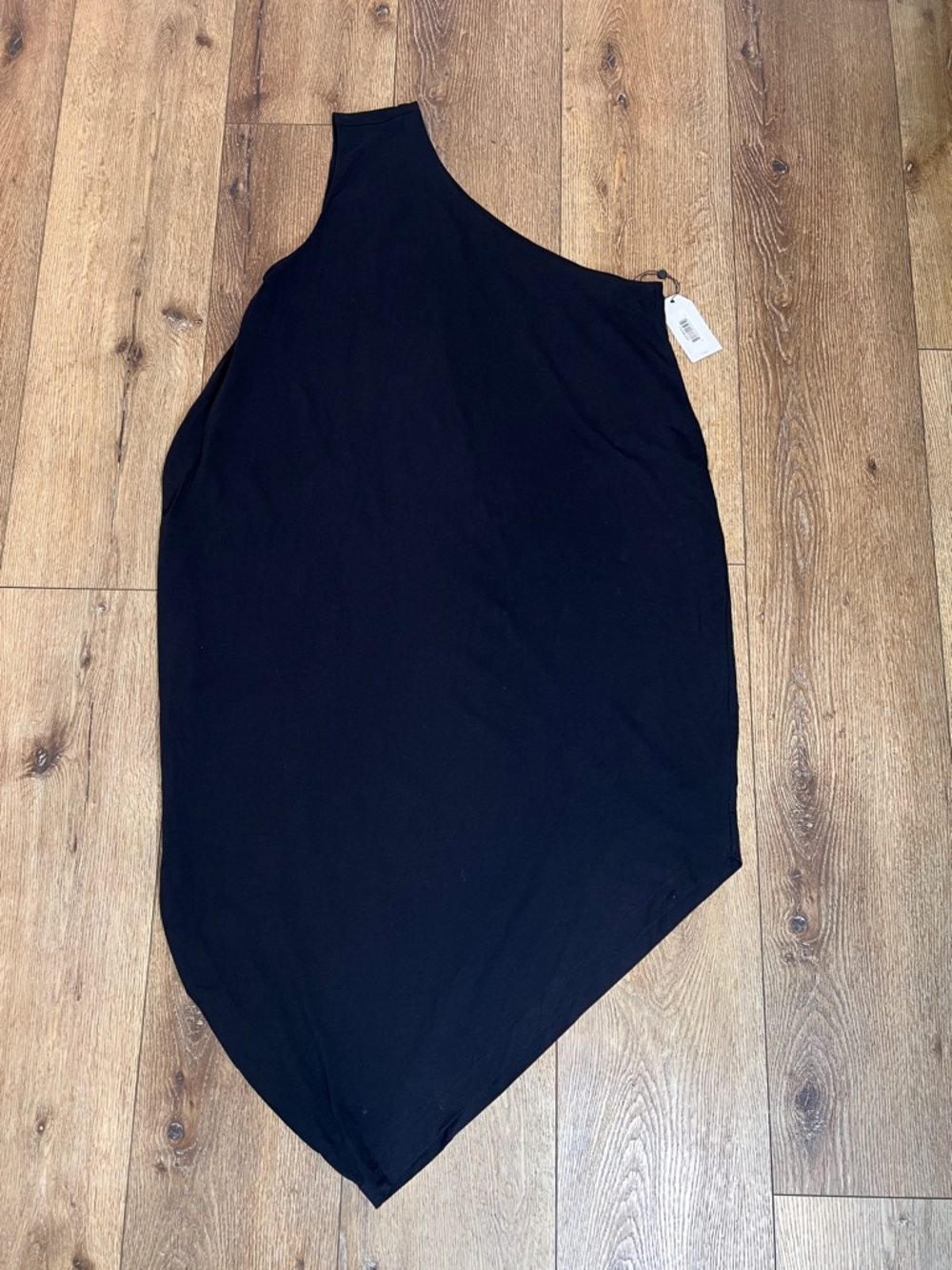 Nwt Universal Standard Geneva Blk Asymmetric Cotton One Shoulder Dress L/22-24 — image 3 of 8